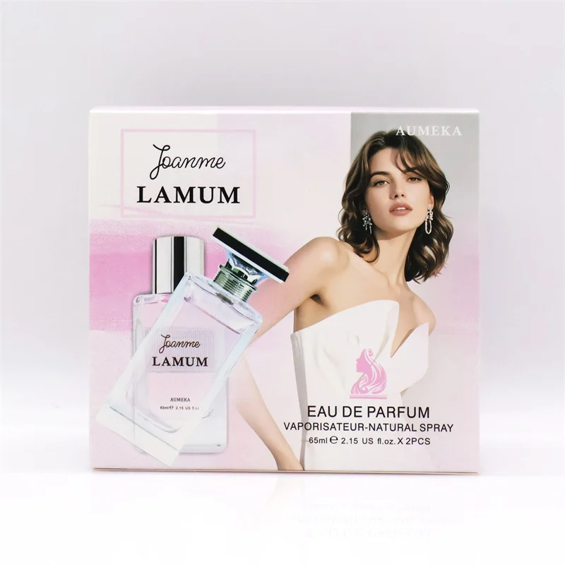 65ml-women-perfume-natural-scent-spray-mini-set-aum-b8xtbq5d-desc-5 A set of two 65ml AUMEKA women's perfume bottles with a natural fragrance spray, featuring notes of blackberry, raspberry, and sandalwood.